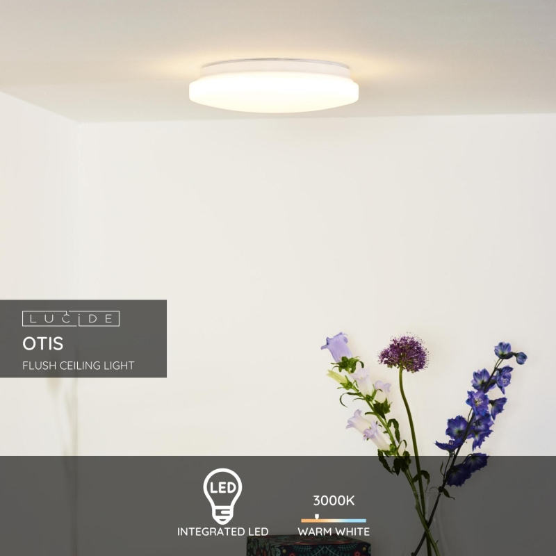 Lucide OTIS - Zapustené stropné svietidlo - Ø 26 cm - LED - 1x14W 3000K - Opál